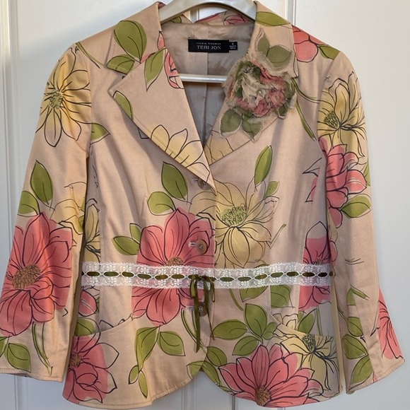 STUNNING RICKIE FREEMAN FOR TERRI JON BLAZER SIZE 12 . - Picture 4 of 16